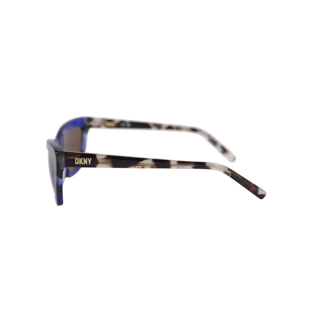DKNY Narrow Cat Eye Womens Sunglasses–Cobalt Blue/Bone Tortoise–Retro Chic–NWT